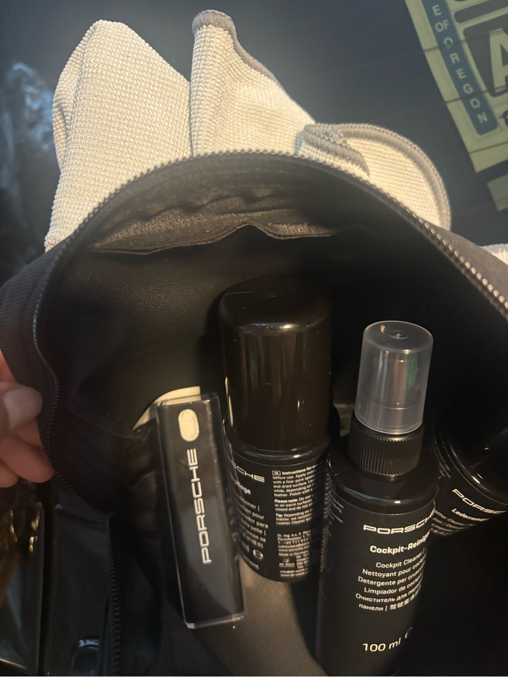 NEW!** Porsche Black Travel Care Kit